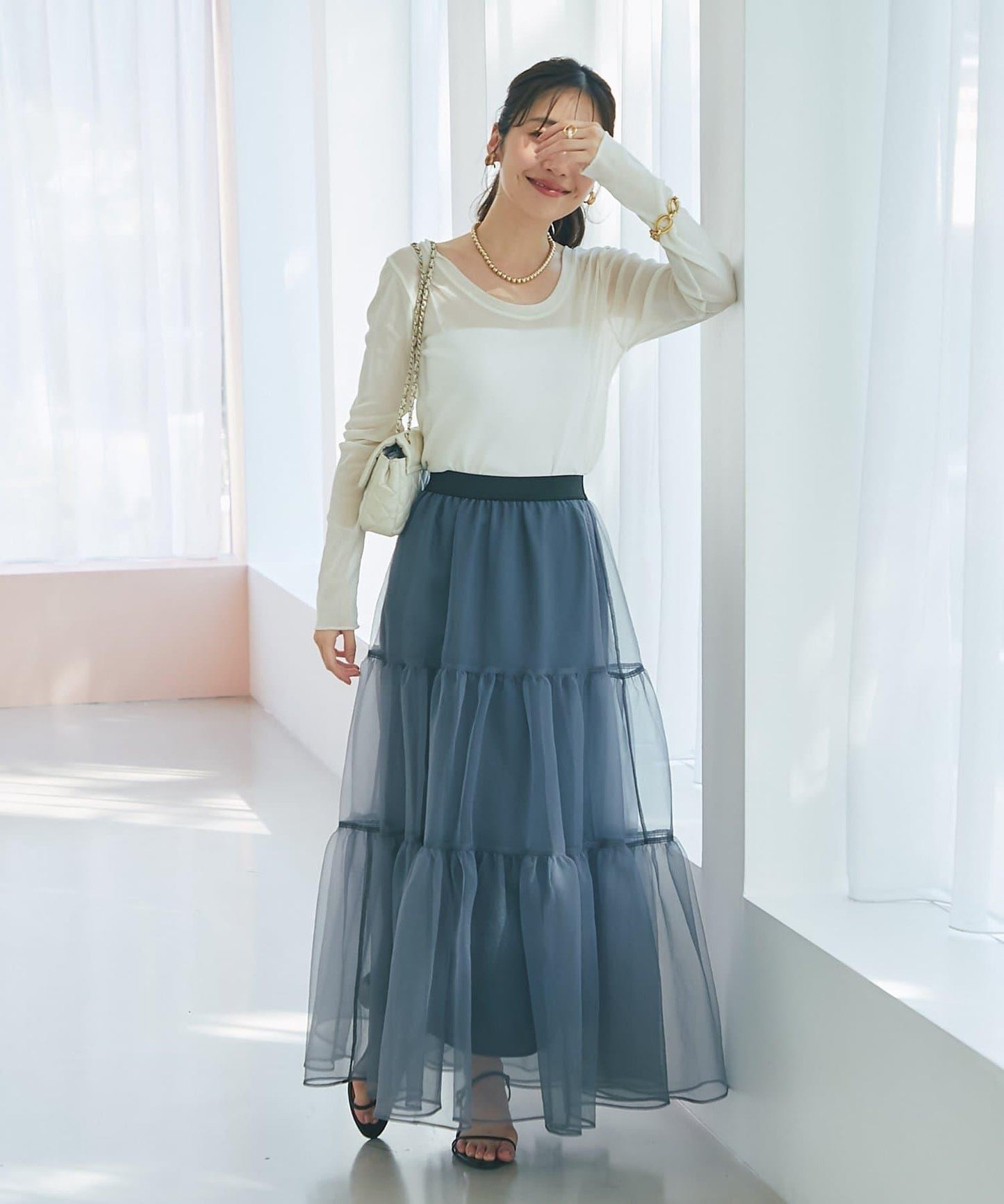 【好評款再版！】透明紗織層疊裙