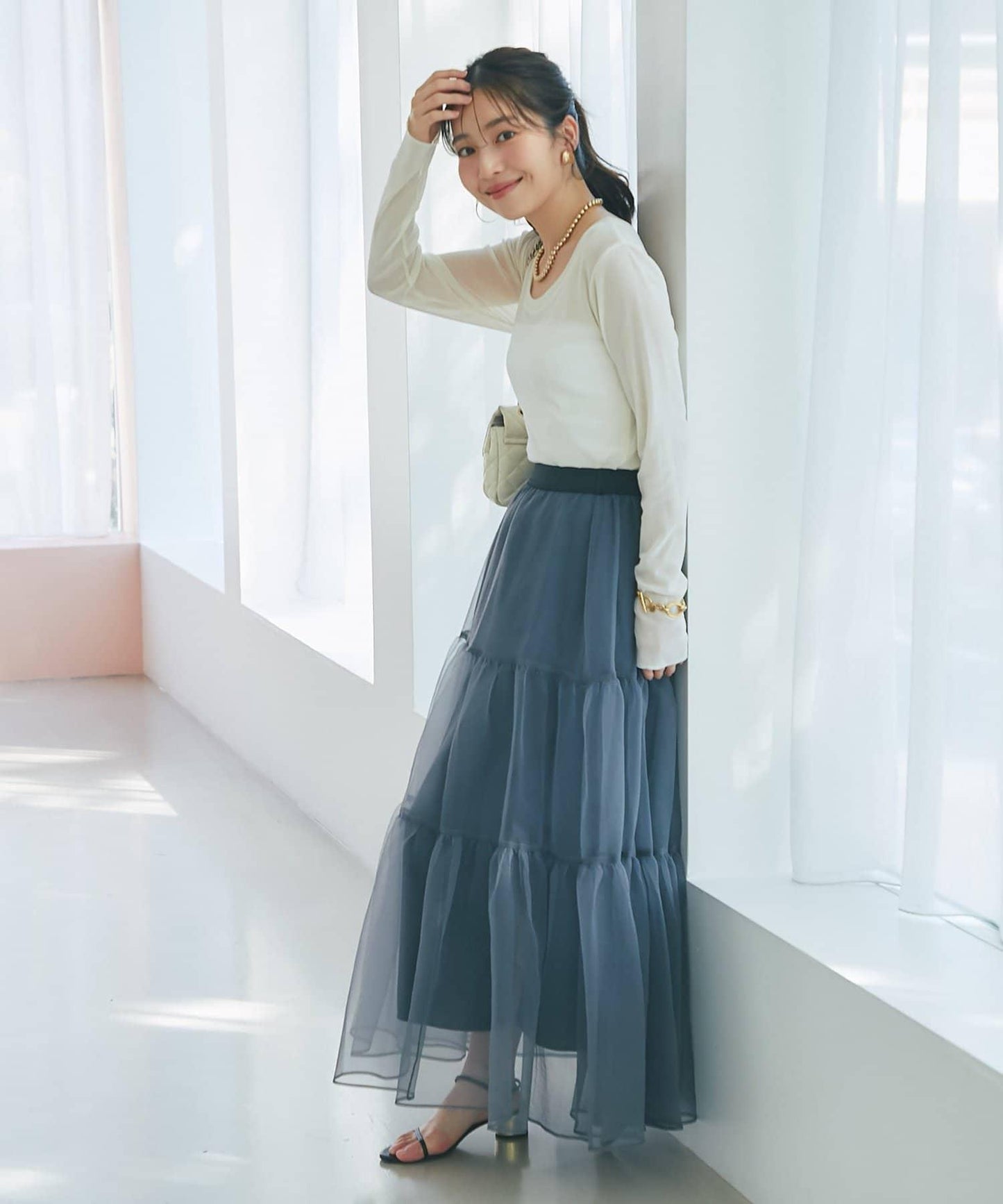 【好評款再版！】透明紗織層疊裙