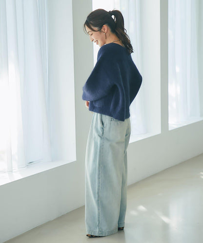 高品質羊毛接絨夾克開衫