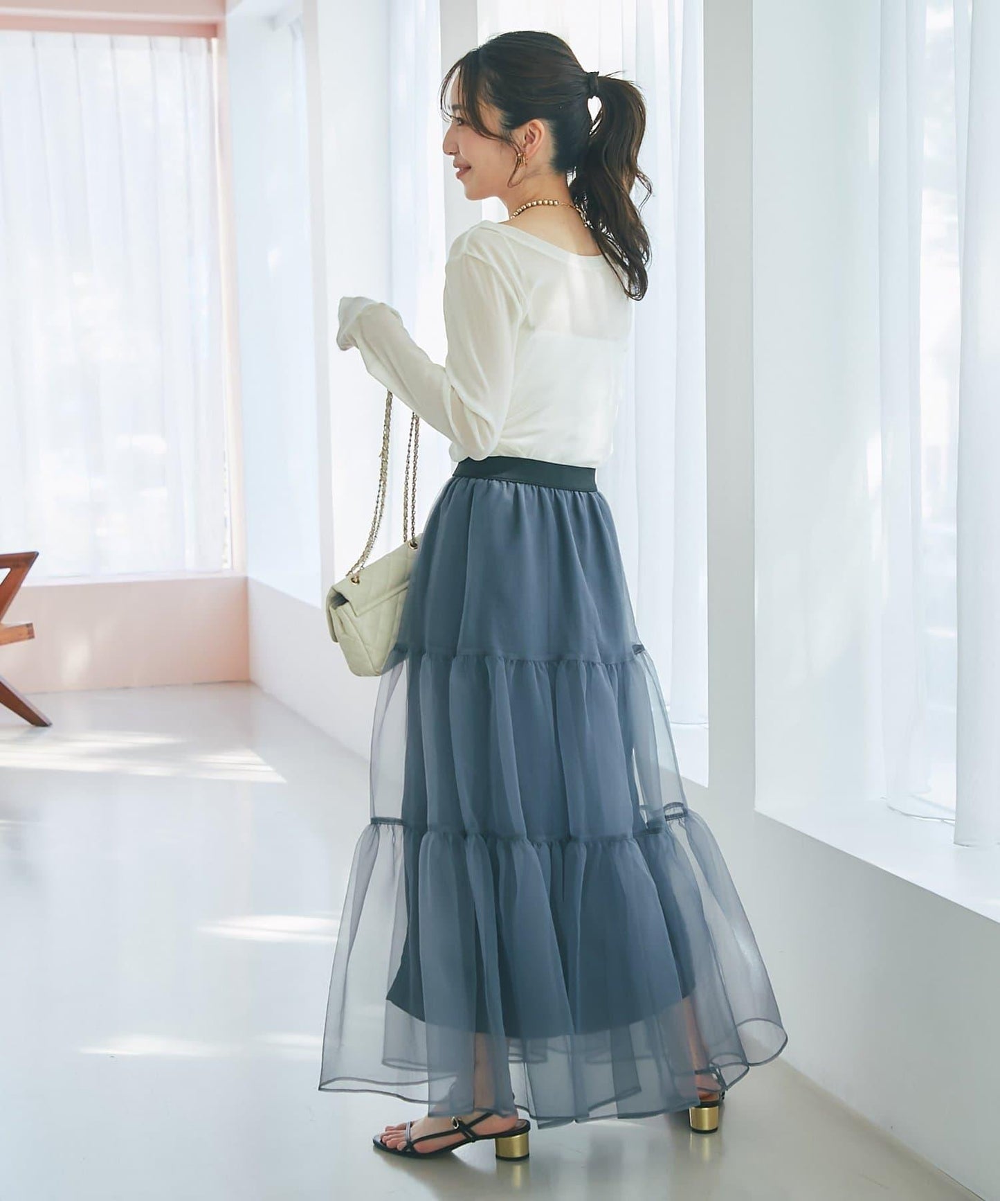 【好評款再版！】透明紗織層疊裙