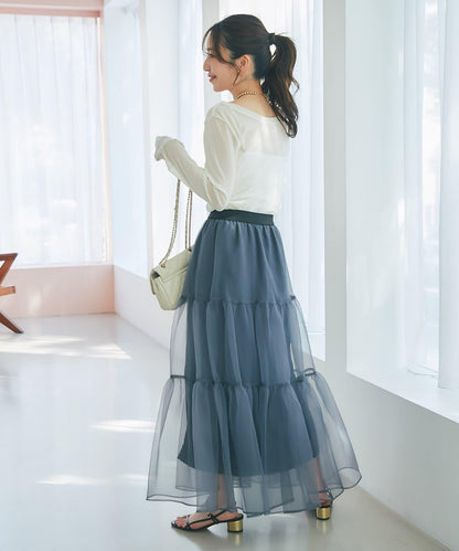 【好評款再版！】透明紗織層疊裙