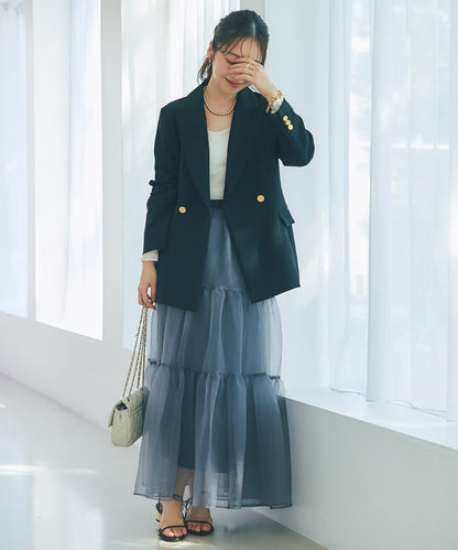 【好評款再版！】透明紗織層疊裙