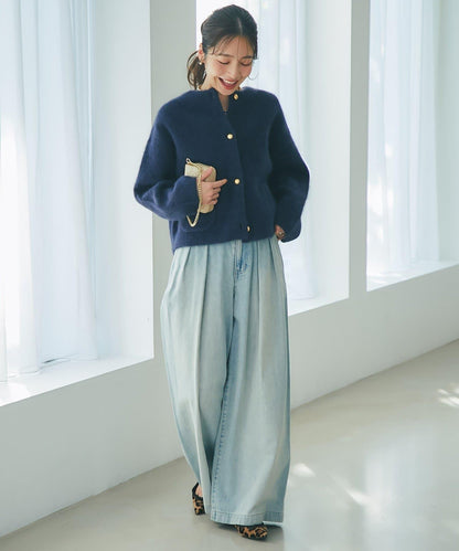 高品質羊毛接絨夾克開衫