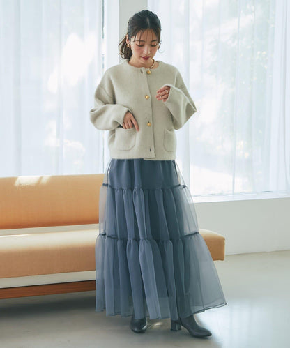 【好評款再版！】透明紗織層疊裙