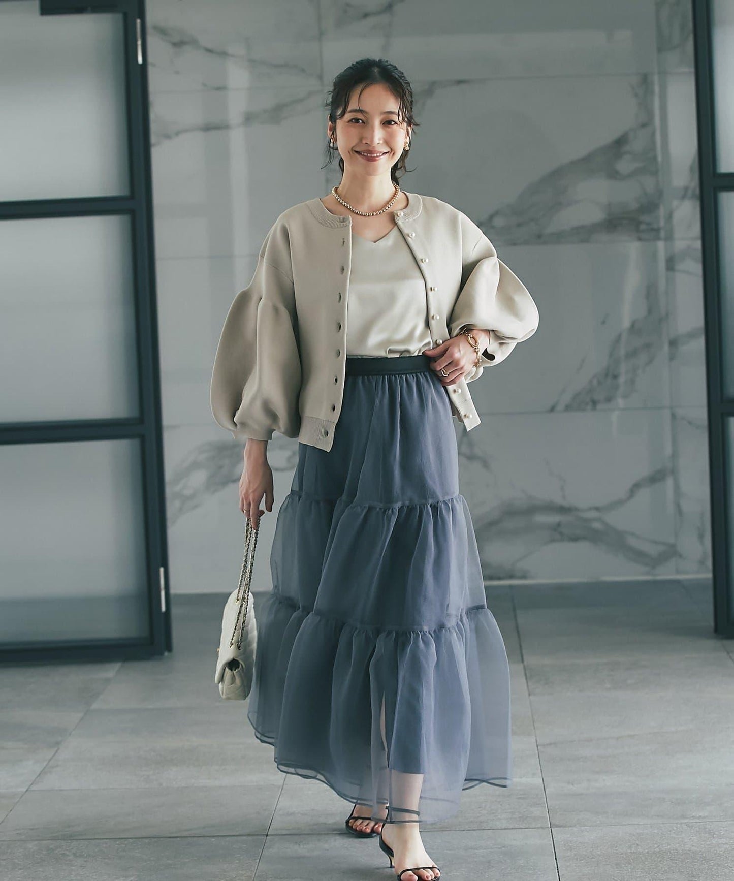 【好評款再版！】透明紗織層疊裙