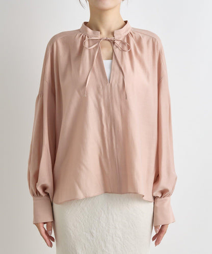 透視泡泡袖襯衫