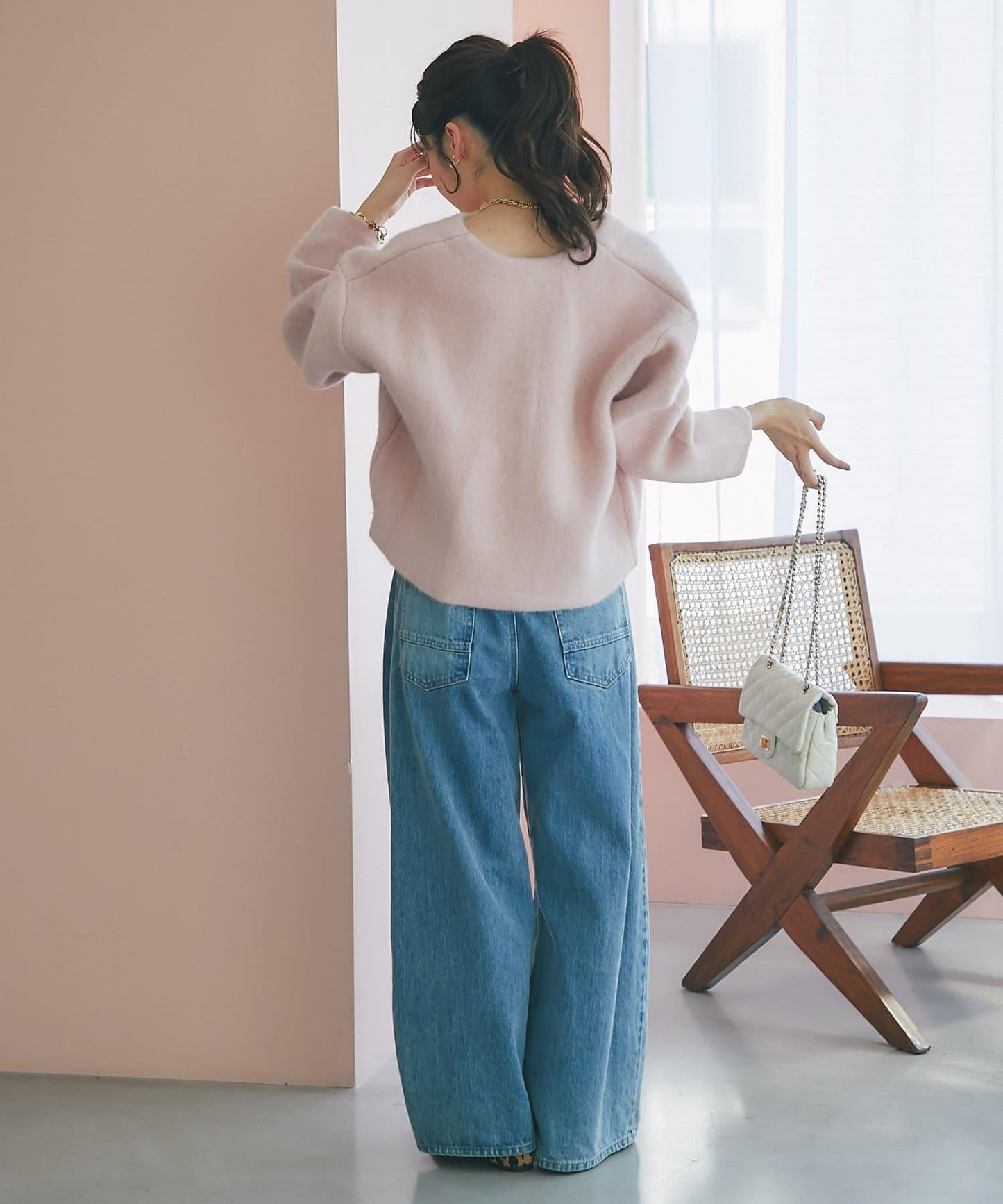 高品質羊毛接絨夾克開衫