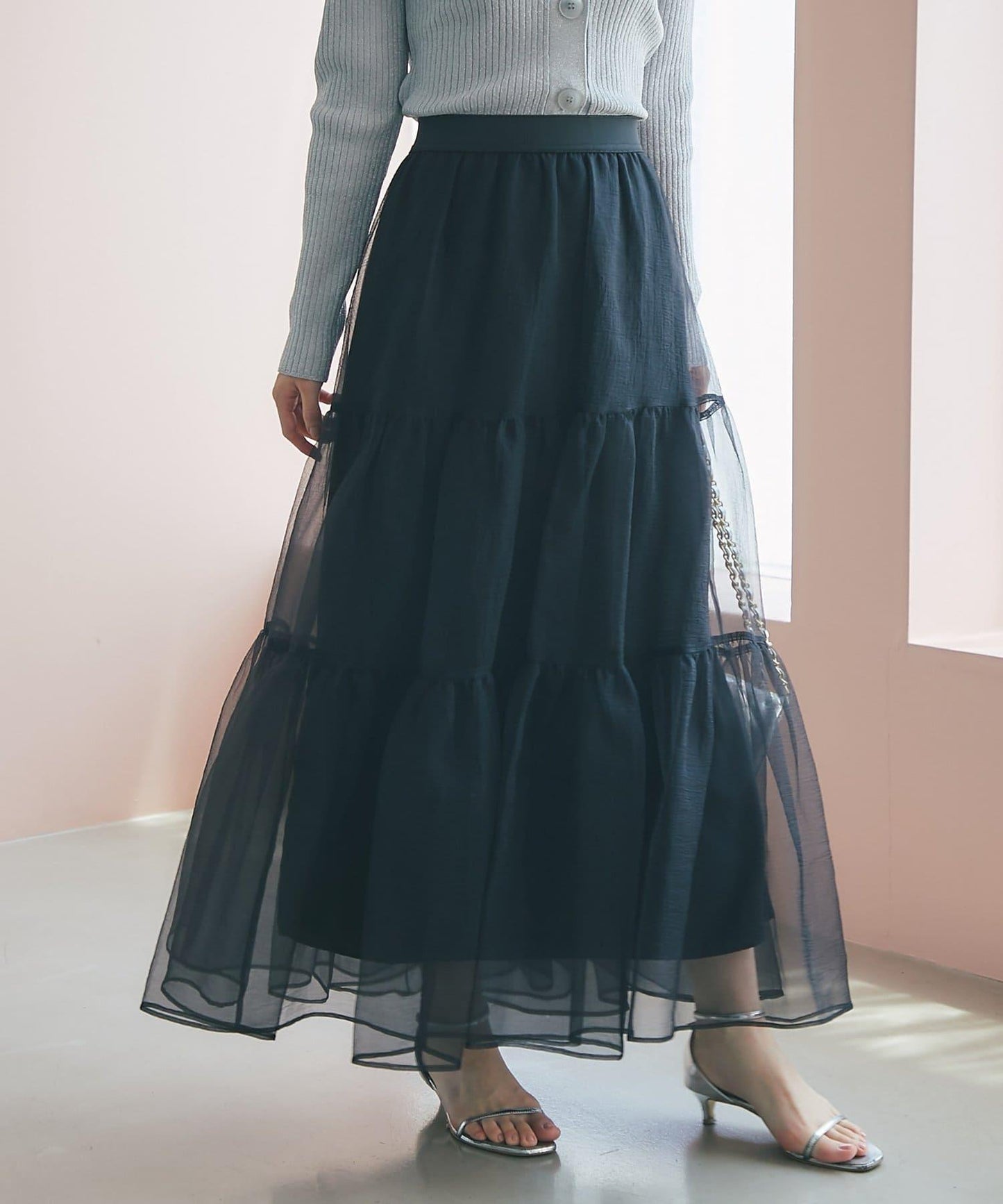 【好評款再版！】透明紗織層疊裙