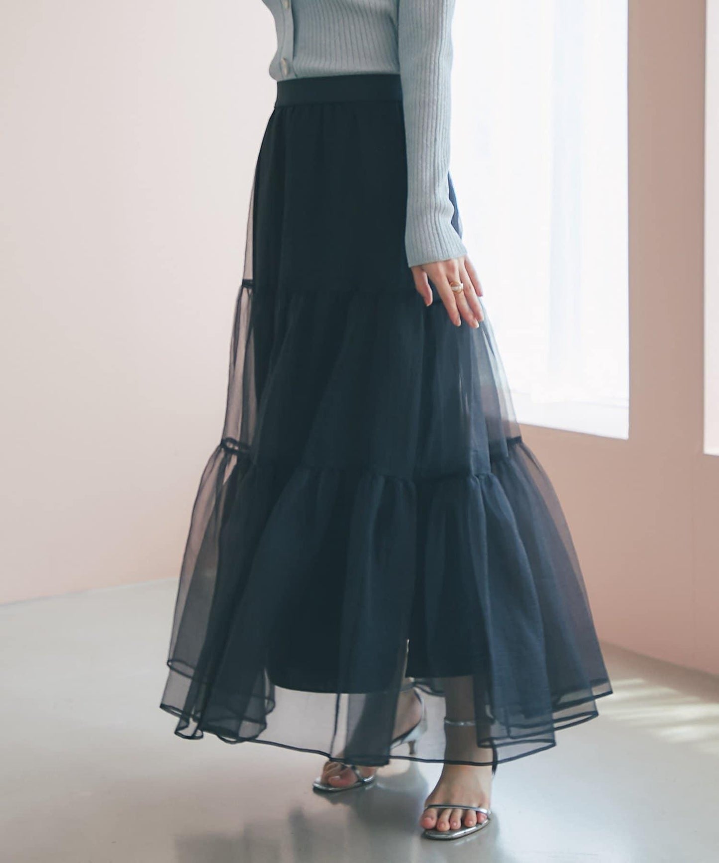 【好評款再版！】透明紗織層疊裙