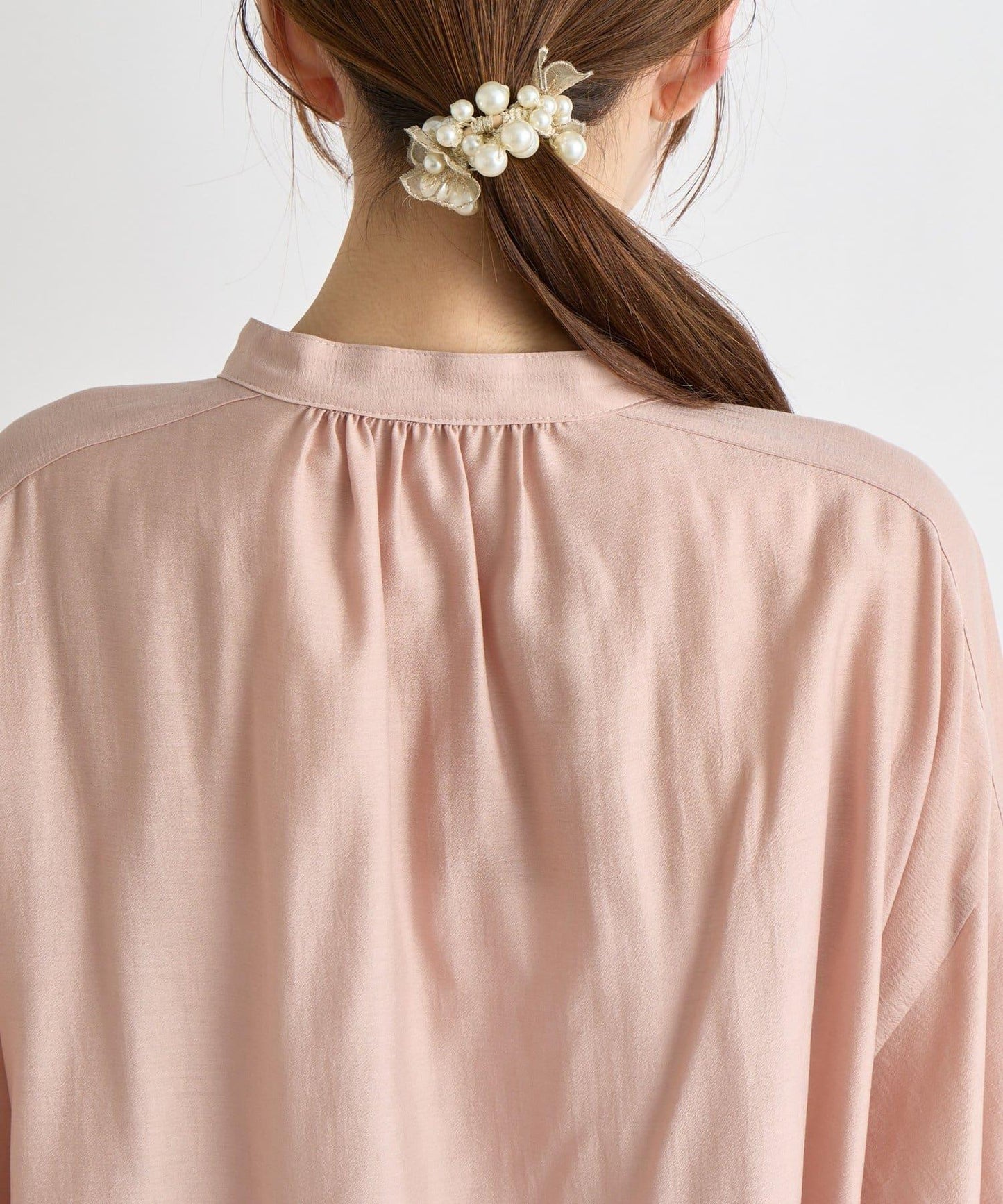 透視泡泡袖襯衫