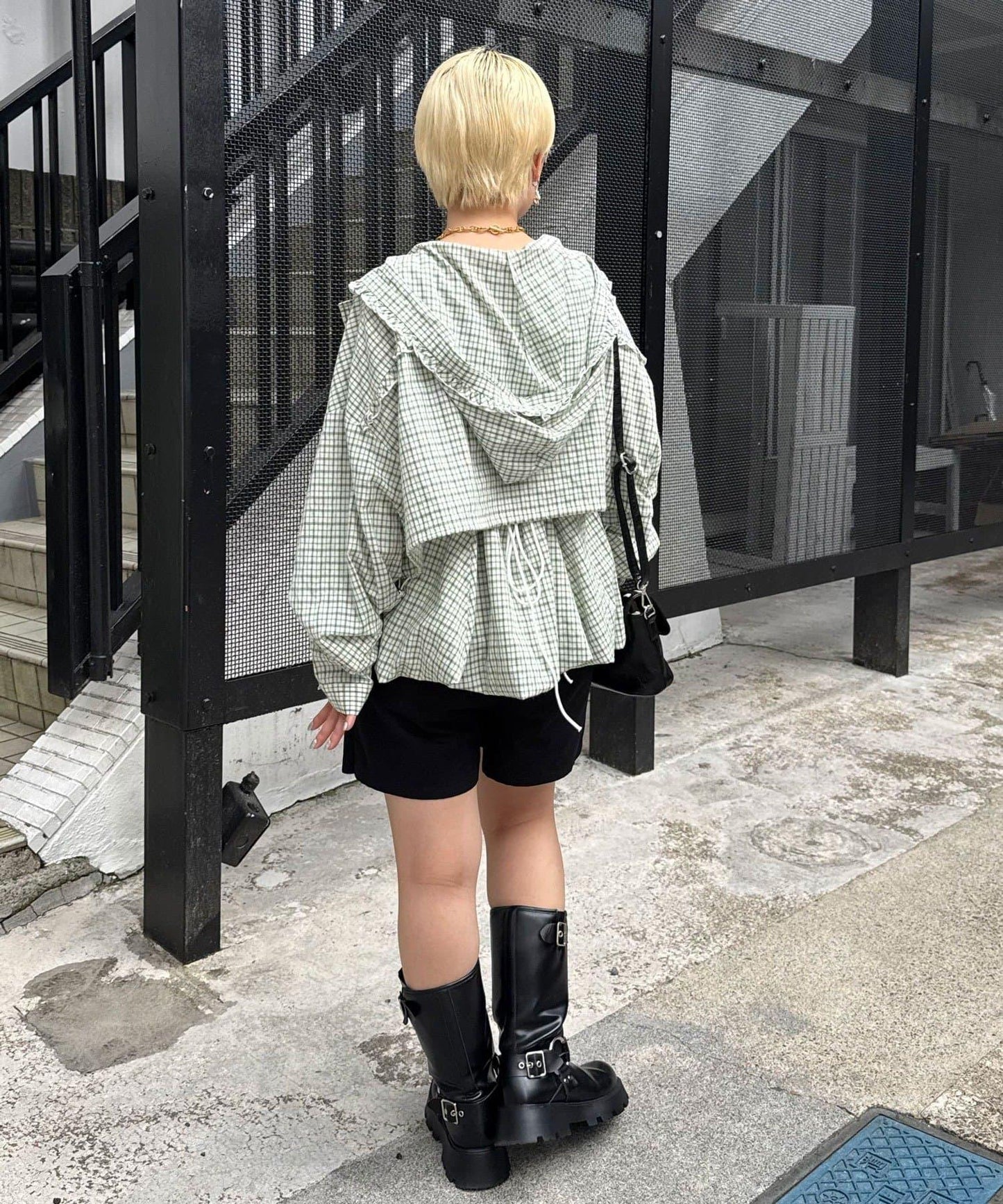 3件套襯衫短外套連帽衫