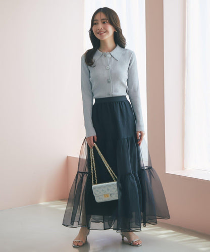 【好評款再版！】透明紗織層疊裙