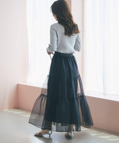 【好評款再版！】透明紗織層疊裙