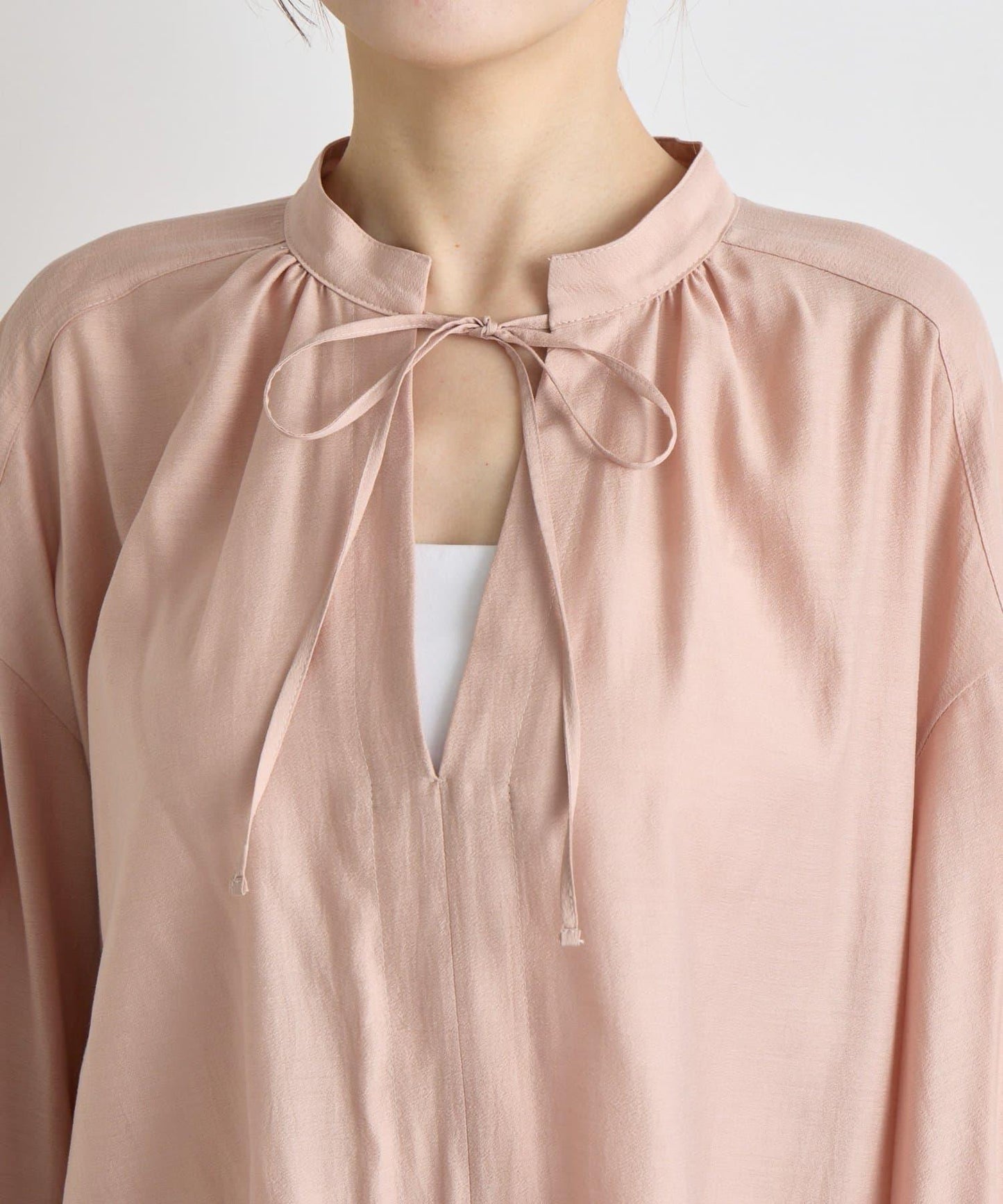 透視泡泡袖襯衫