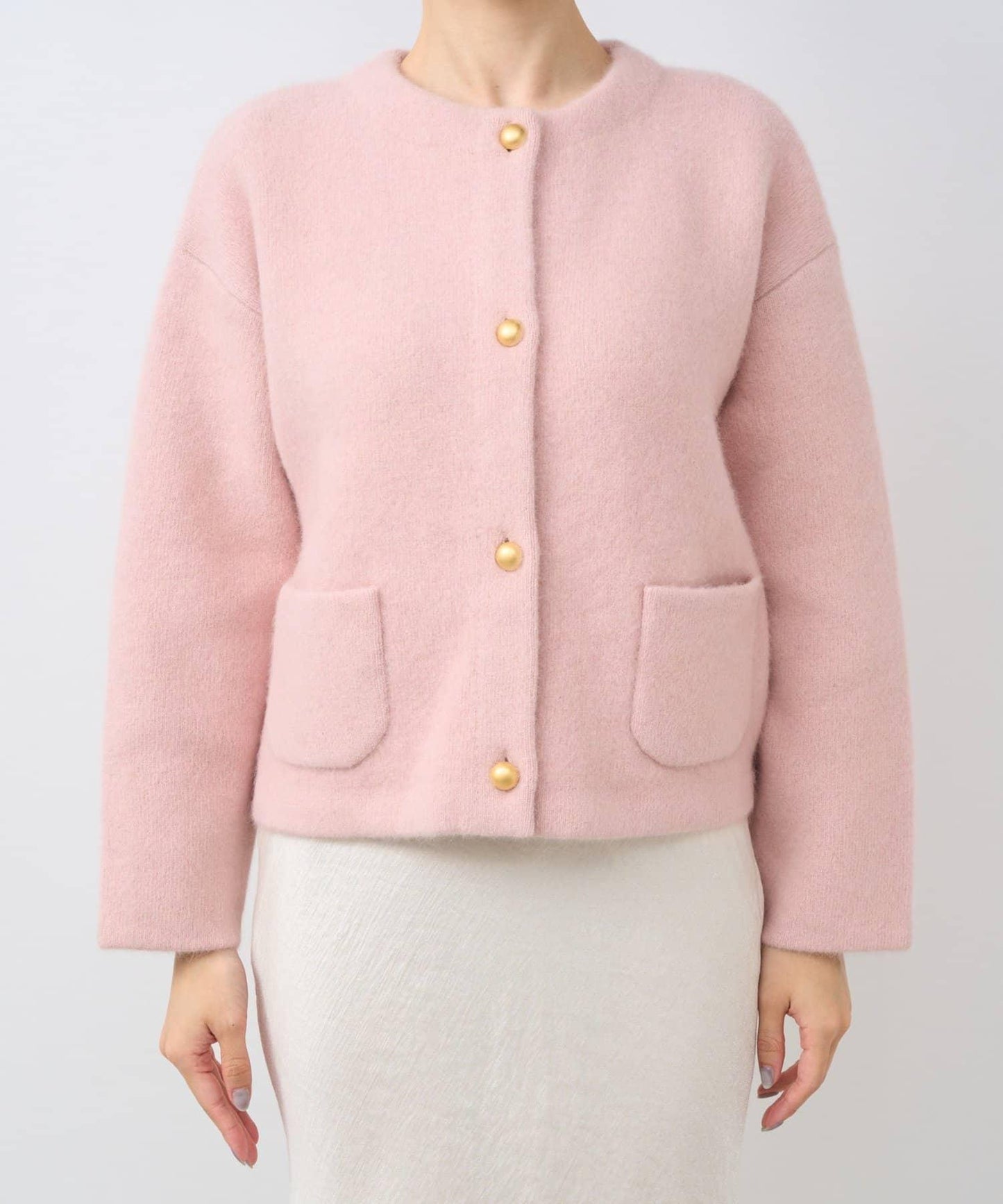 高品質羊毛接絨夾克開衫