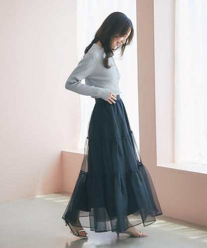 【好評款再版！】透明紗織層疊裙