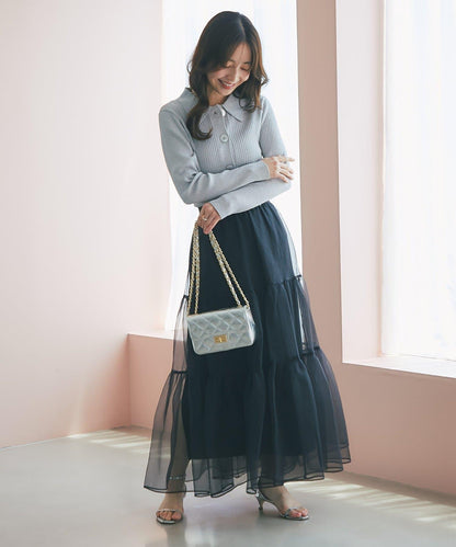 【好評款再版！】透明紗織層疊裙