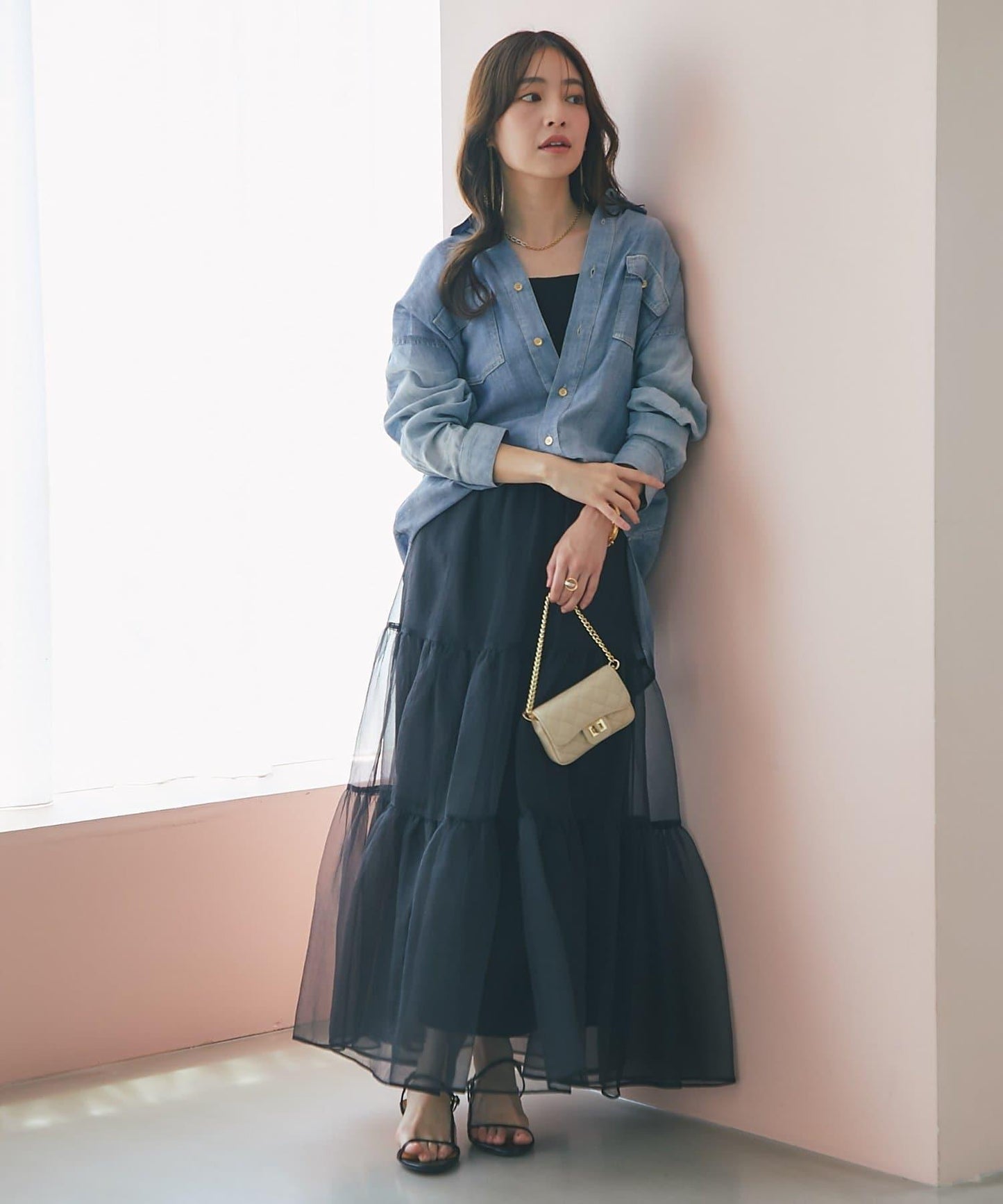 【好評款再版！】透明紗織層疊裙