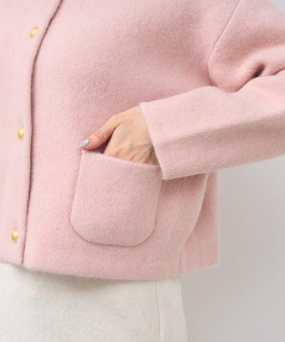 高品質羊毛接絨夾克開衫