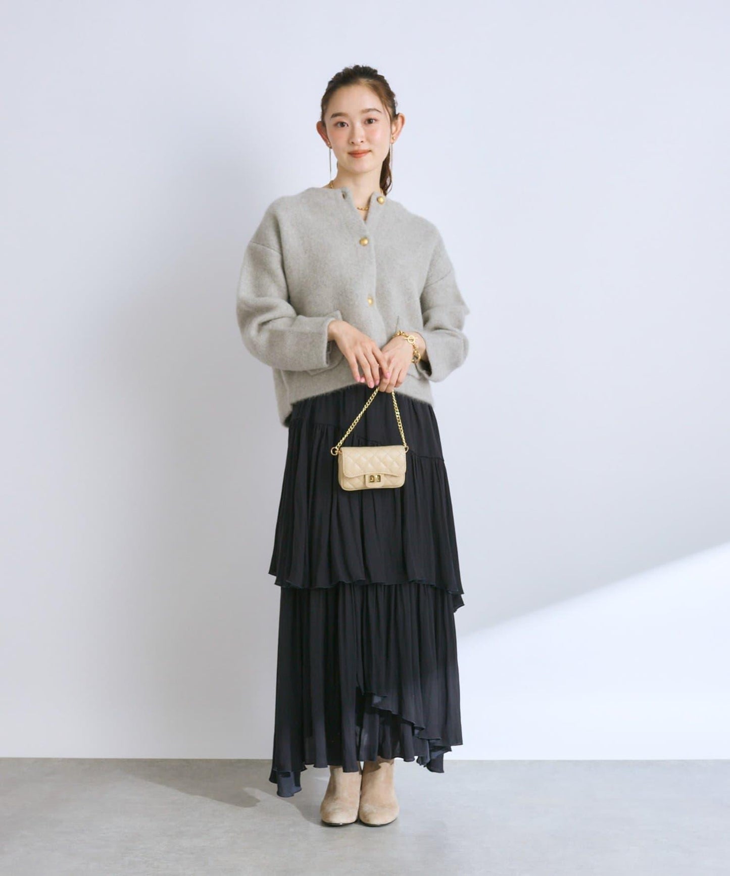 高品質羊毛接絨夾克開衫