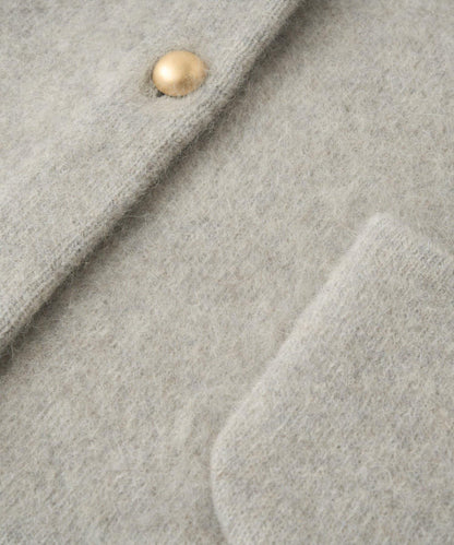 高品質羊毛接絨夾克開衫