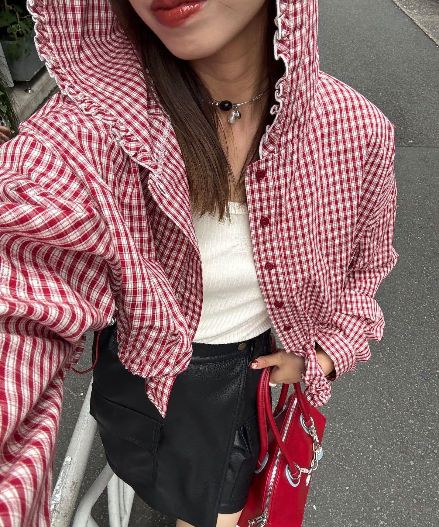 3件套襯衫短外套連帽衫