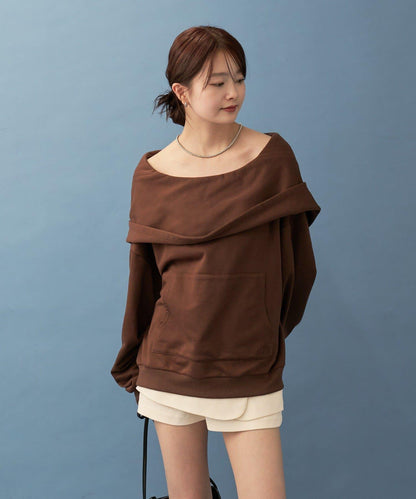 【mystic】連帽一字肩衛衣