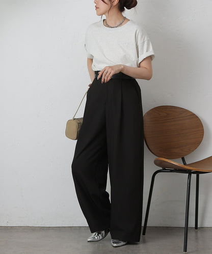 單褶寬鬆西褲