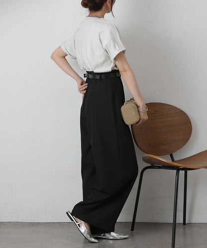單褶寬鬆西褲
