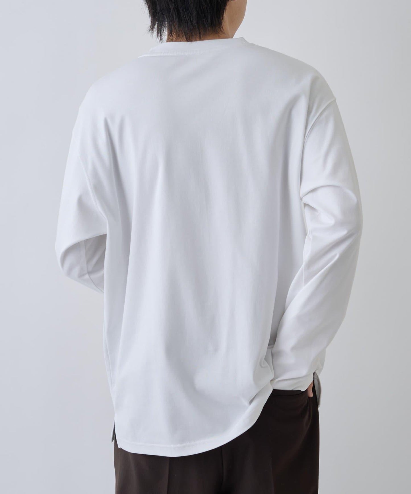 【AW】漸變棉質簡約長袖T恤