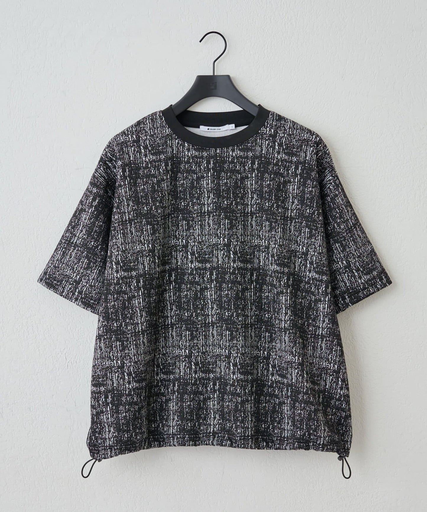 蓬鬆提花短袖T恤