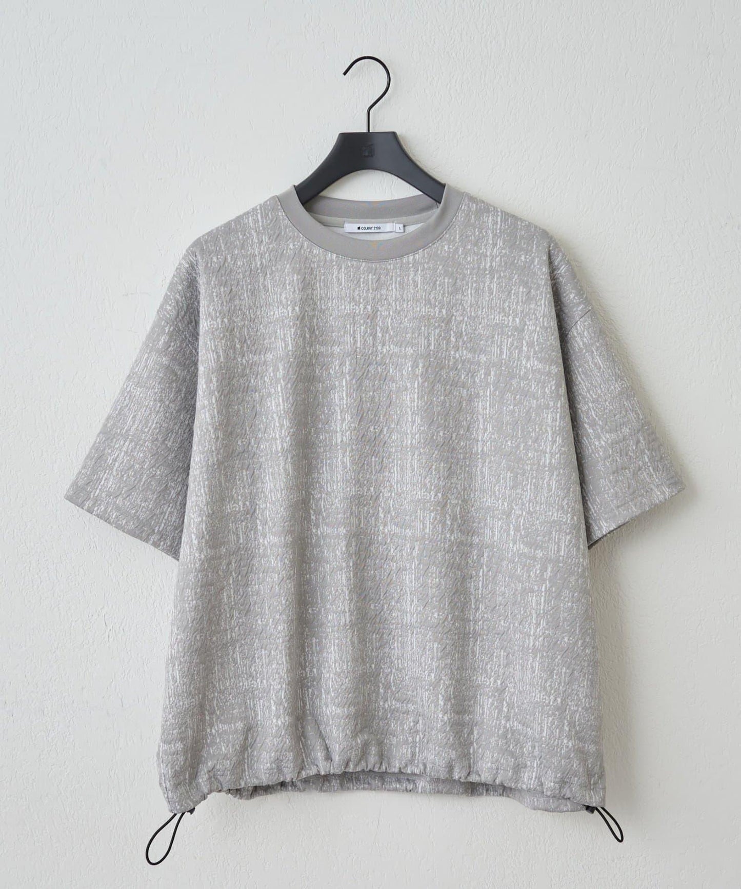 蓬鬆提花短袖T恤