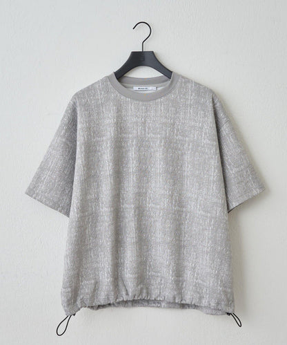 蓬鬆提花短袖T恤