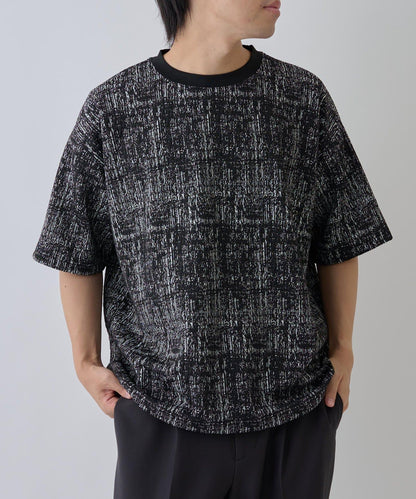 蓬鬆提花短袖T恤