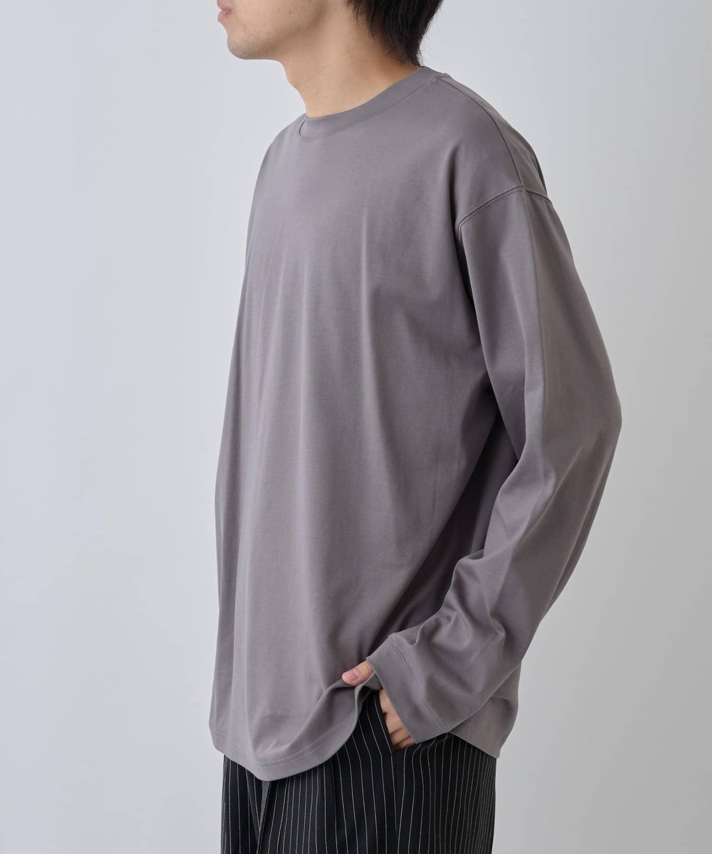 【AW】漸變棉質簡約長袖T恤