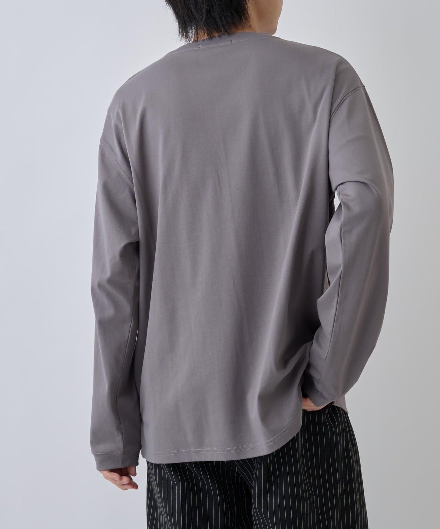 【AW】漸變棉質簡約長袖T恤