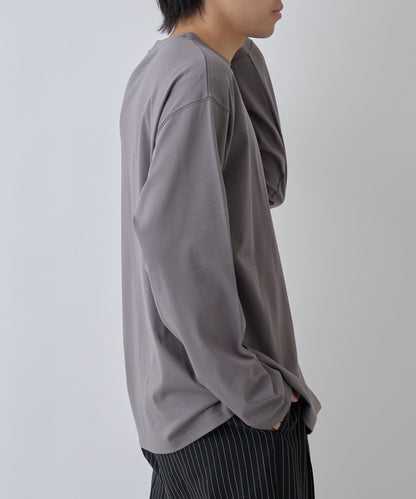 【AW】漸變棉質簡約長袖T恤