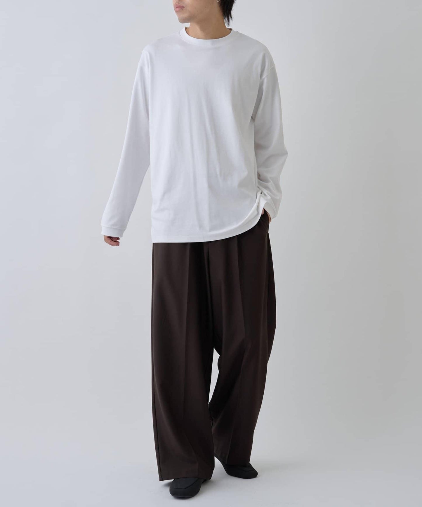 【AW】漸變棉質簡約長袖T恤