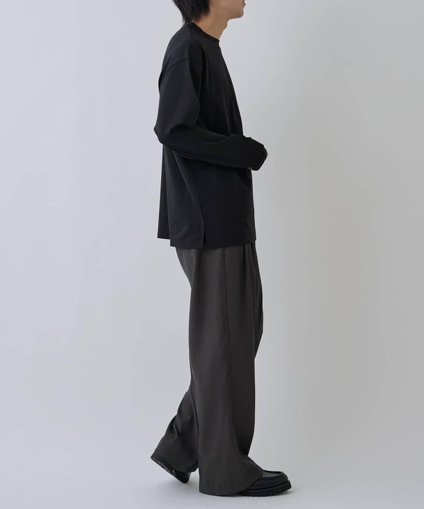 【AW】漸變棉質簡約長袖T恤