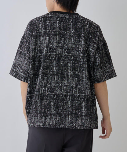 蓬鬆提花短袖T恤