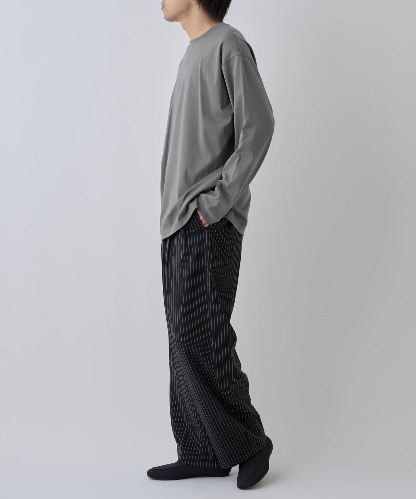 【AW】漸變棉質簡約長袖T恤