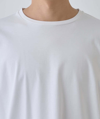 【AW】漸變棉圓弧下襬長袖T恤