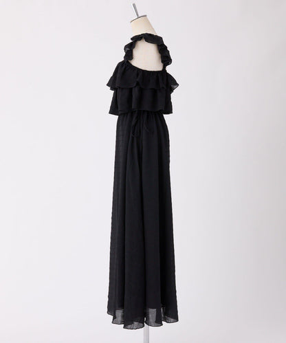 【可以成為天使！？】側邊蝴蝶結荷葉邊吊帶連衣裙