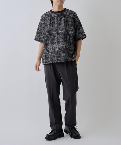 蓬鬆提花短袖T恤