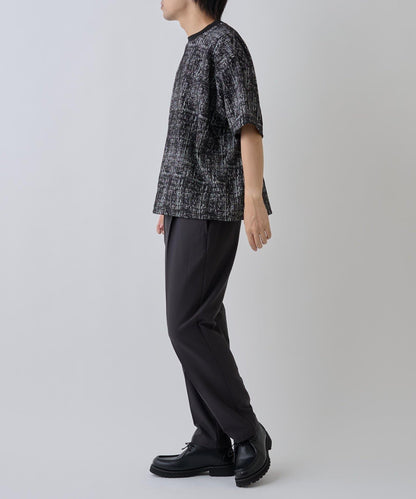 蓬鬆提花短袖T恤