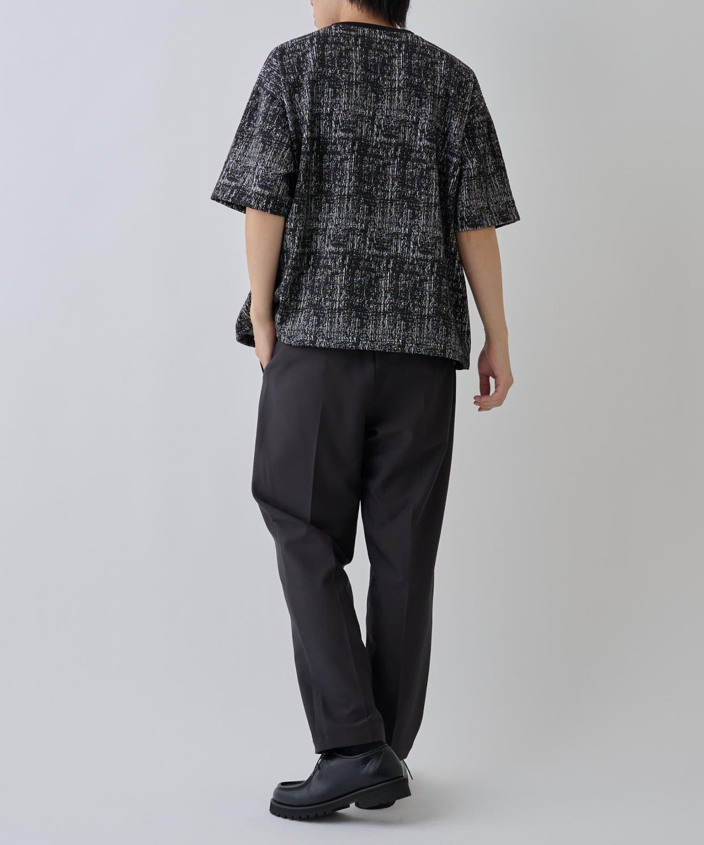 蓬鬆提花短袖T恤