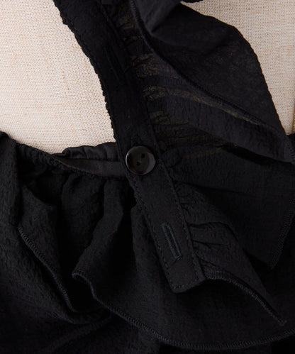 【可以成為天使！？】側邊蝴蝶結荷葉邊吊帶連衣裙