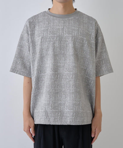 蓬鬆提花短袖T恤