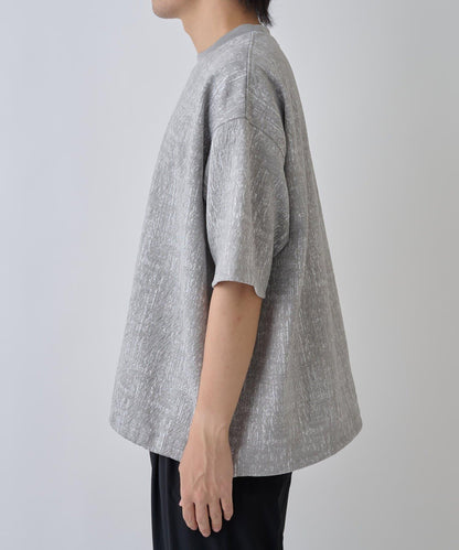 蓬鬆提花短袖T恤