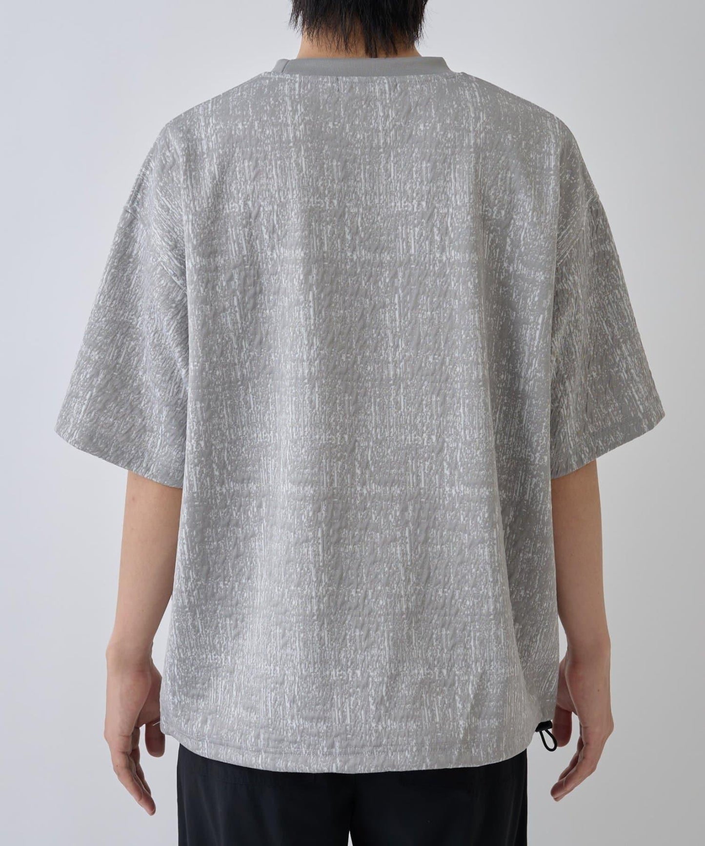 蓬鬆提花短袖T恤